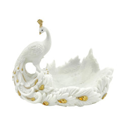 27x20cm Peacock Bowl with Jewels