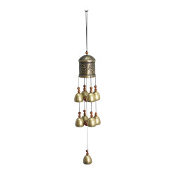 58cm Bell Wind Chime with Prayer Wheel