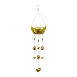 65cm Gold Money Fortune Bell Wind Chime