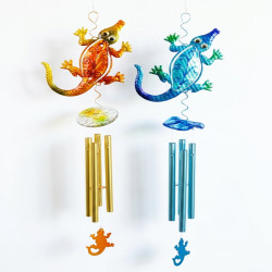Metal Glass Crocodile Wind chime 2 Asstd
