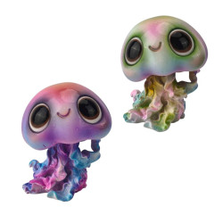11cm Cute Jelly Fish with Rainbow Marble Finish 2 Asstd