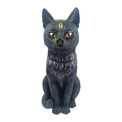 30cm Black Mystical Cat with 3rd Eye