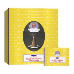 Satya Seven Chakra Dhoop (Cone)