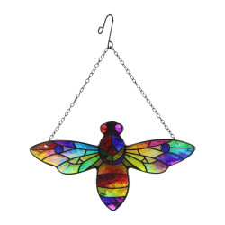 35cm Hanging Glass Mosaic Bee Wall Art