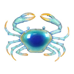 41cm Metal/Glass Crab Wall Art