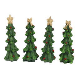 Miniature Christmas Tree with Bow & Star Topper