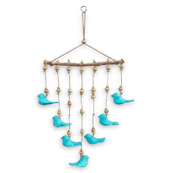 Driftwood Blue Bird Hanging On Stick
