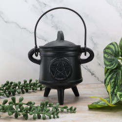 9x11CM Cast Iron Cauldron Pentacle