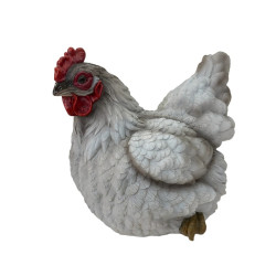 25cm Sitting Grey Chicken
