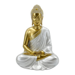 31cm Sitting Rulai Buddha in Pearlized Finish
