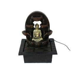 27cm Light Up Gold Buddha Water Fountain in Gift Box