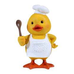 20cm Standing Baker Duck Holding Spoon