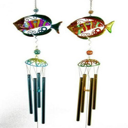 Metal Fish Wind Chime 2 Asstd