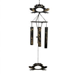 Black Metal Frog Wind chime
