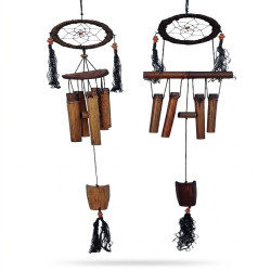 Bamboo Dream Catcher Wind Chime 2 Asst