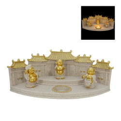 6cm Standing Happy Fortune Buddha 3 Asstd in Sand and Gold Finish