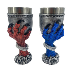 18cm Dragon Claw Goblet 2 Asstd L8 W8 H18cm