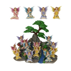 4cm Sitting Fairy with Glitter Wings 4 Asstd