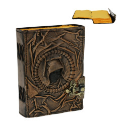 5x7" Crushed Leather Journal with Face Design