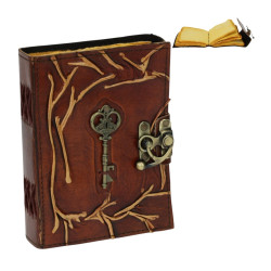 5x7" Crushed Leather Journal with Key