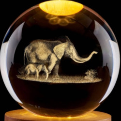 3D Creative Visualization Lamp - Elephant