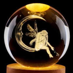 3D Creative Visualization Lamp - Fairy On Moon