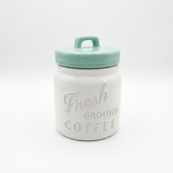 14.5cm White Coffee Jar