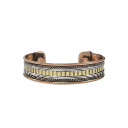 Copper Magnetic Cuff Bracelet Asstd - Thin