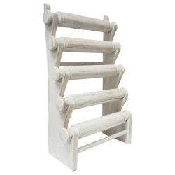 49cm 5 Tier Wooden Bracelet Holder - White