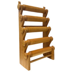 49cm 5 Tier Wooden Bracelet Holder - Brown