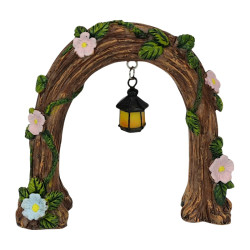 12cm Fairy Garden Arch with Hanging Lantern