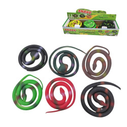 65cm Stretchy Toy Snake 6 Asstd