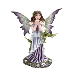 Large Fairy Dragon With Glass Ball