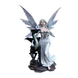 Large Standing Fairy With Dragon