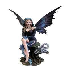Large Purple Fairy With Dragon