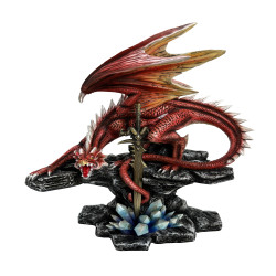 Large Red Dragon With Sword