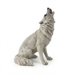 28cm Storms Cry Howling White Wolf
