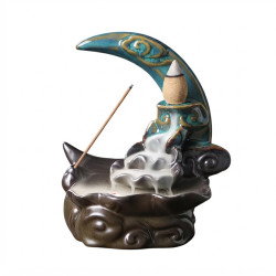 Crescent Moon Incence Backflow Burner
