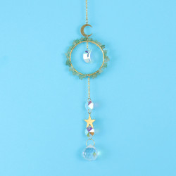 Crystal Suncatcher Round Ring - Green Aventurine