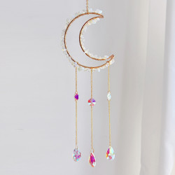 Crystal Suncatcher Moon - Opalite