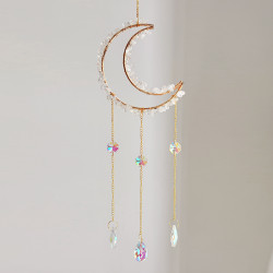 Crystal Suncatcher Moon - Clear Quartz