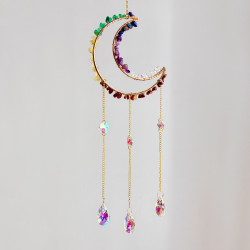 Crystal Suncatcher Moon - 7 Chakra