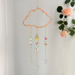 Crystal Suncatcher Cloud - Rose Quartz