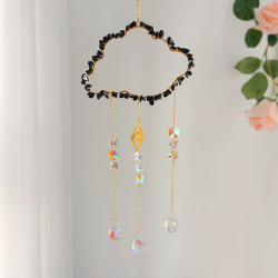 Crystal Suncatcher Cloud - Black Agate