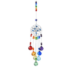 Crystal Suncatcher Evil Eye 7 Chakra Tree Of Life