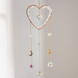 Crystal Suncatcher Heart Clear Quartz - White Quartz