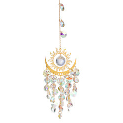 Crystal Suncatcher Sun Moon - Clear