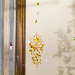 Crystal Suncatcher Sun Moon - Orange