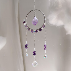 Crystal Suncatcher Ring - Amethyst