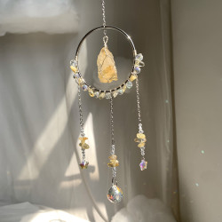 Crystal Suncatcher Ring - Citrine